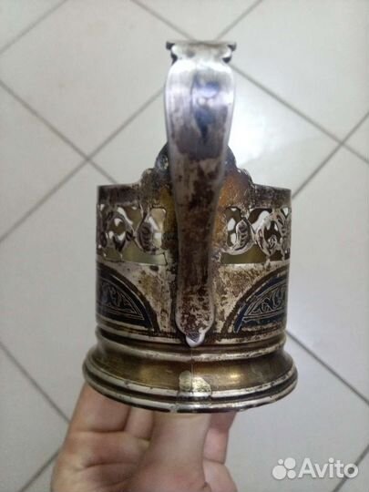Подстаканник серебро кубачи 875
