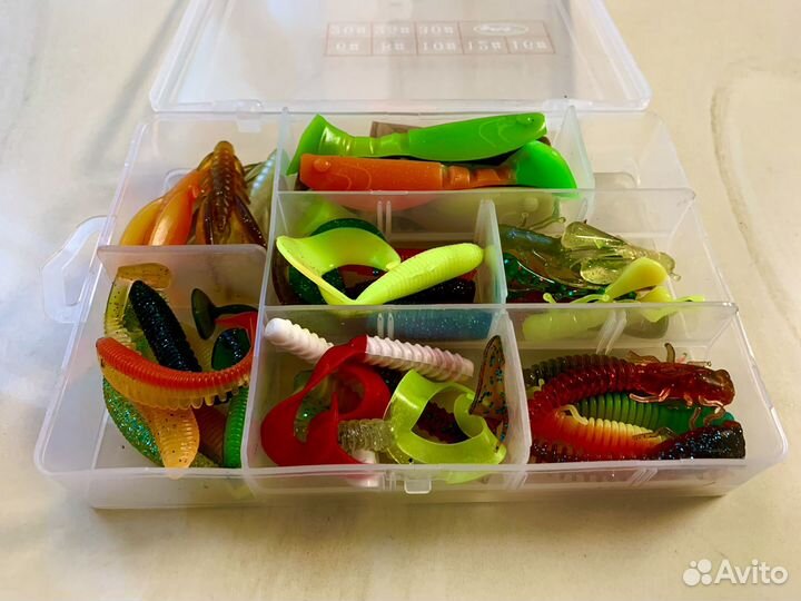 Набор силиконовых приманок для рыбалки