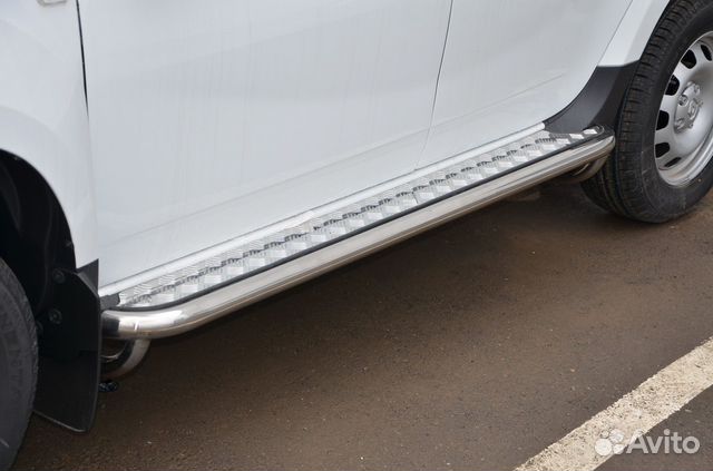 Пороги подножки нержавейка Renault Duster 2011г