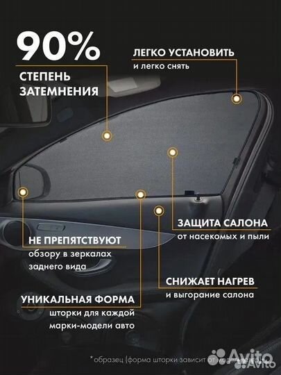 Каркасные шторки Trokot Premium Mercedes C-class