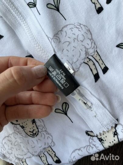 Пеленка-кокон mjolk овечки 3-6кг