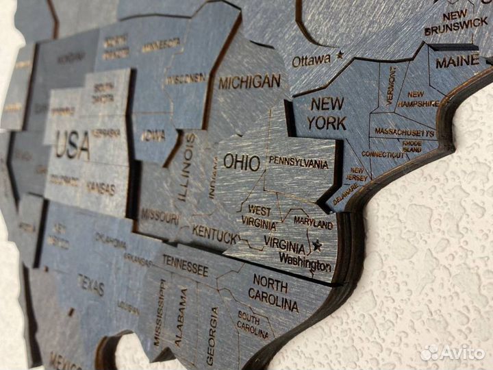 Деревянная карта мира