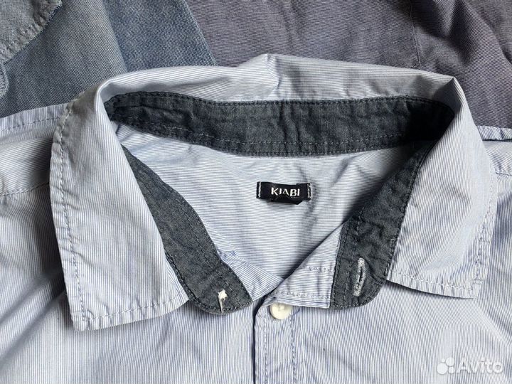 Рубашки школьные мальчику Kiabi р 155