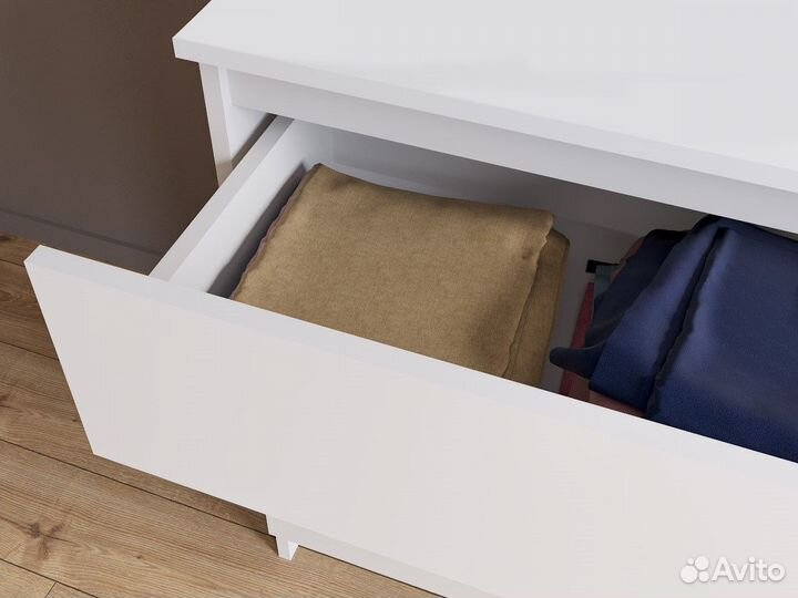 Широкий белый Комод 6 ящиков под TV как IKEA Malm