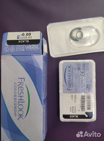 Цветные контактные линзы для глаз черный цвет