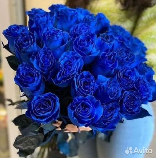 Синие розы. Букеты Цветы доставка