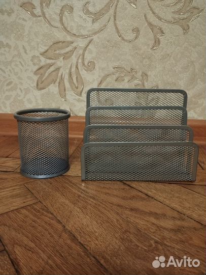 Канцелярский набор подставка для бумаг и ручек