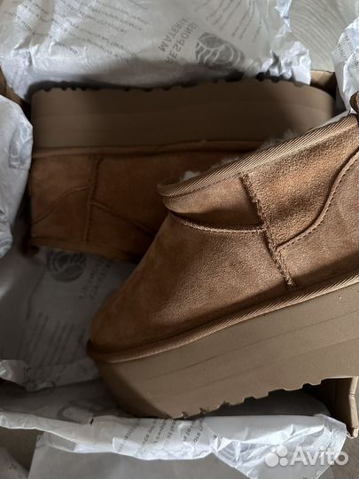 Угги UGG Classic ultra mini platform Chestnut