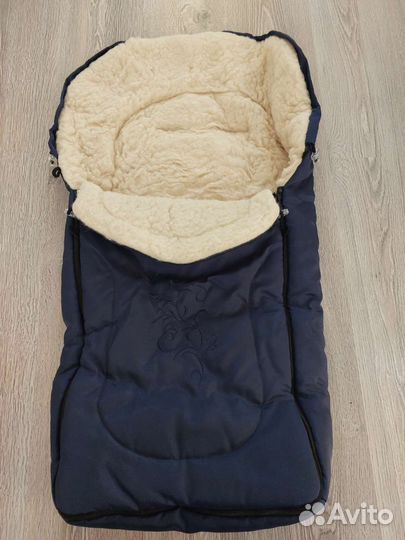 Конверт зимний меховой в коляску