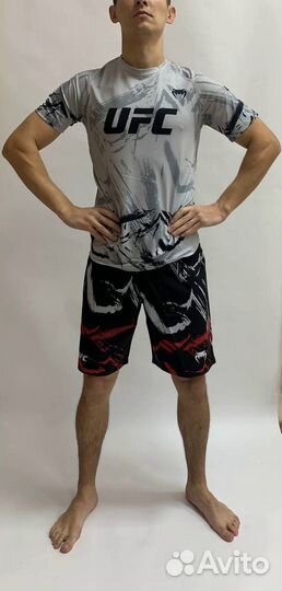 Комплект- (футболка и шорты) UFC Gray