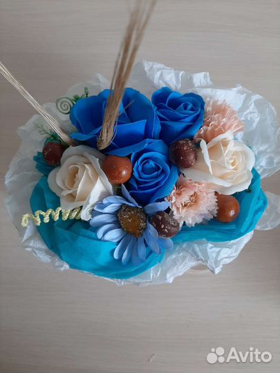 Букет цветов с мыла