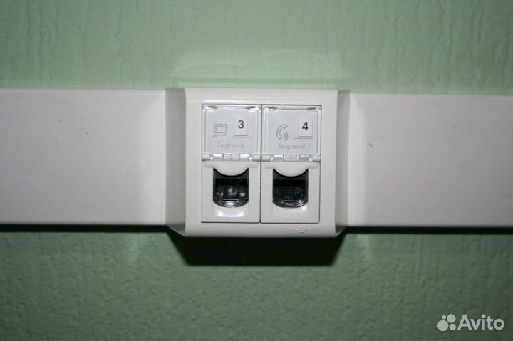 Монтаж интернет, телефонных розеток, обжим RJ45