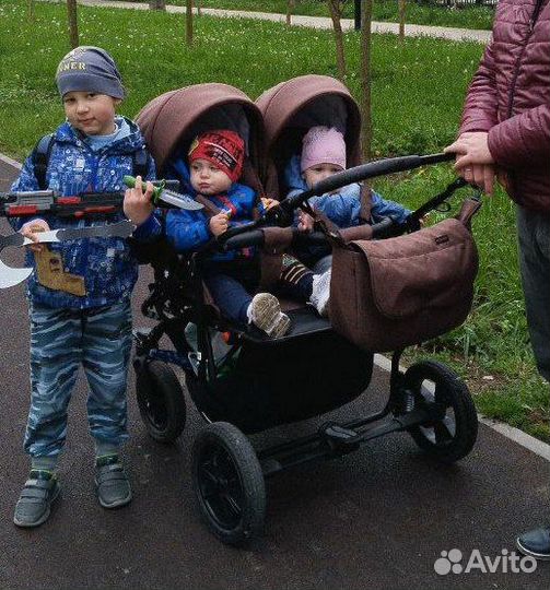 Коляска для двойни 3 в 1 Mikado 