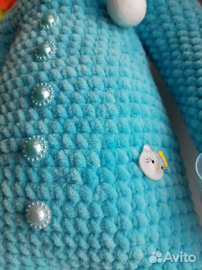 Вязаная кукла ручной работы (50 см. )