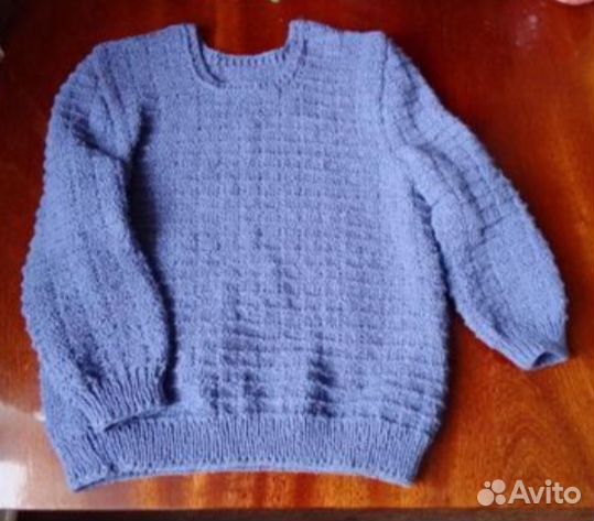 Вязаный трикотажный свитер ручной работы
