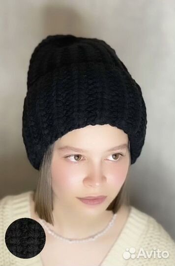 Шапка зимняя женская вязанная