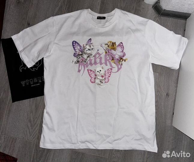Футболка Haliky kitty kingdom tee white