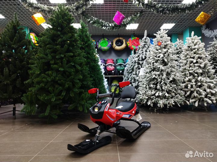 Снегокат SND4 ника с рулем и спинкой