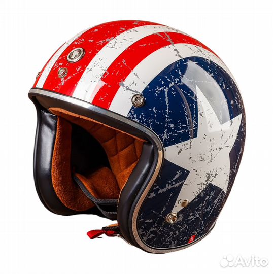 Мотошлем открытый 3/4 Torc T50 защитный мото шлем