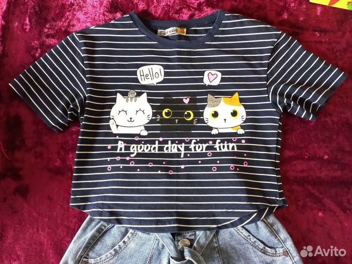 Джинсовые шорты новые на девочку