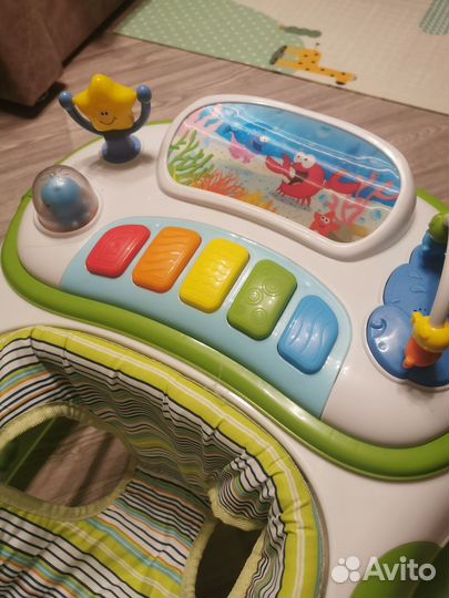 Ходунки детские babyton (зелёные ) с ручкой