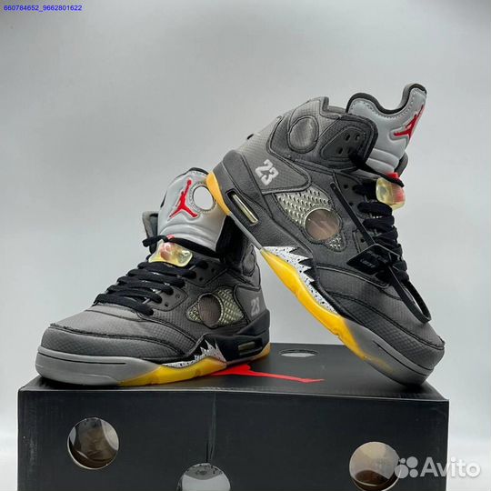 Кроссовки Nike Air Jordan 5 Retro Off-White (Арт.36715)