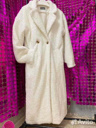 Шуба тедди чебурашка белая длинная