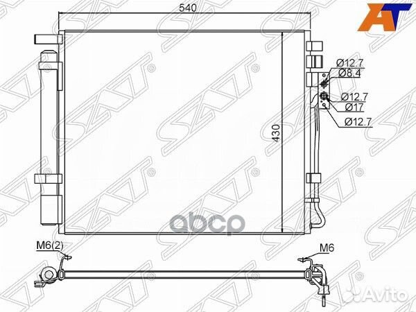 Радиатор кондиционера Kia Sorento 09-21 ST-KA56