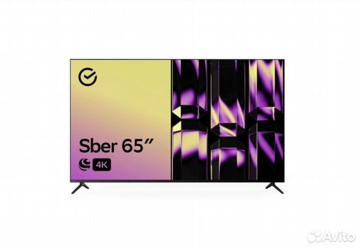Телевизор Sber SDX-65U4124B, 4К, SMART TV, Новый