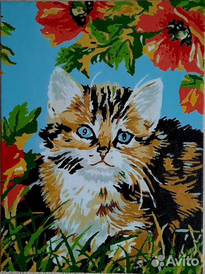 Картина по номерам нарисованная