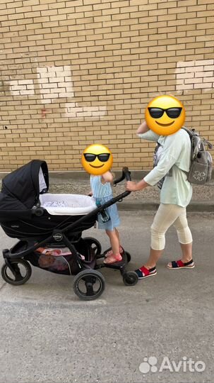 Коляска Peg perego 3 в 1 с подставкой