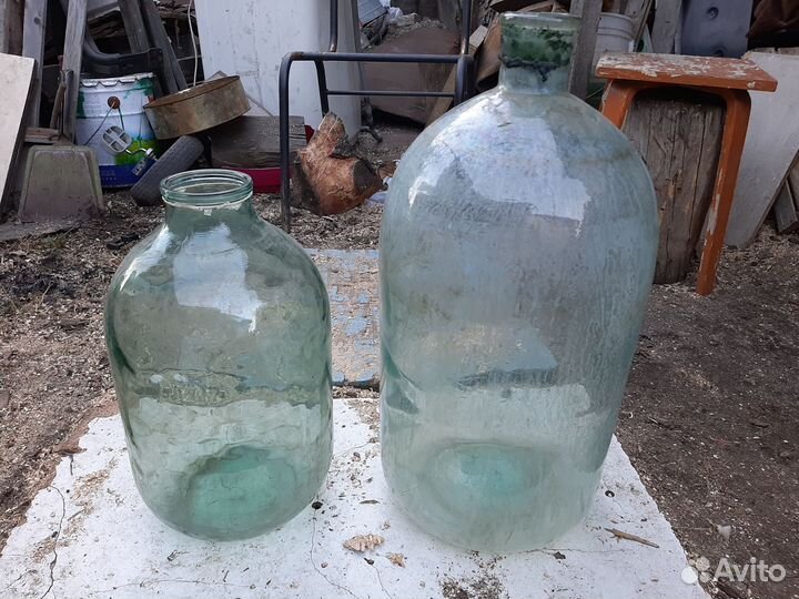 Бутыли стеклянные 5, 10 и 20 литров