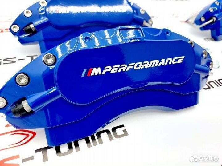 Накладки суппортов синие алюминий BMW X5 E70 3.0sd