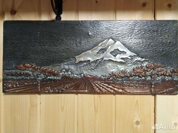 Картина на меди (чеканка, гравюра 1970 годы)