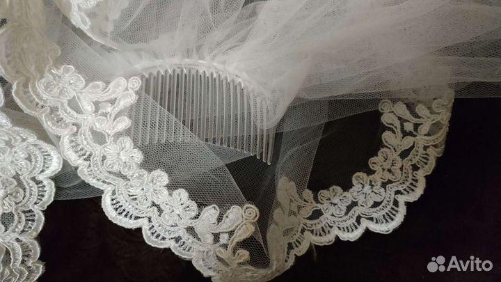 Фата с кружевом