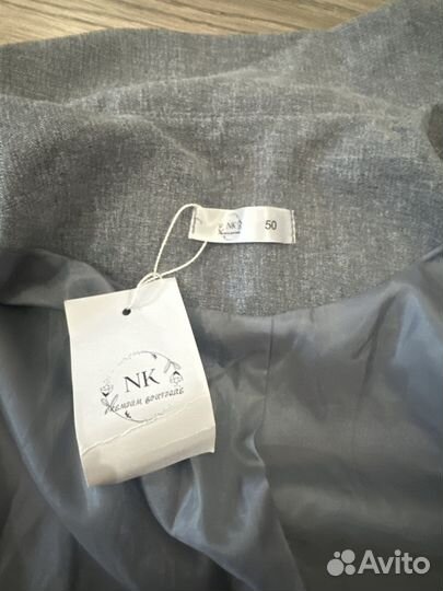 Пиджак классика женский серый размер 50