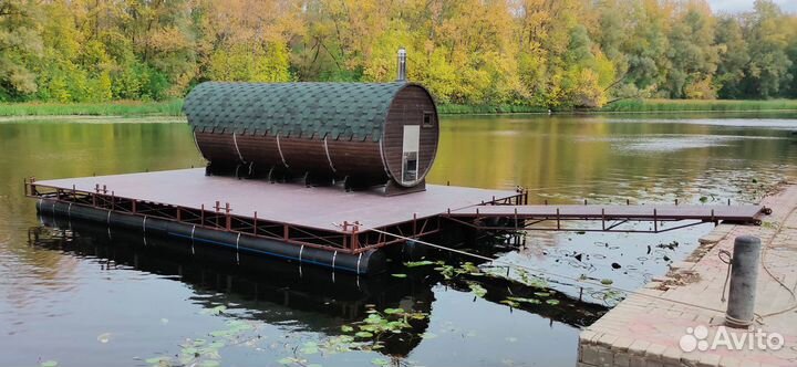 Причал, пирс, понтон, платформа под плавдом, баню