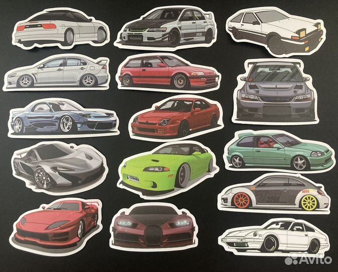 Наклейки / стикеры гоночных автомобилей