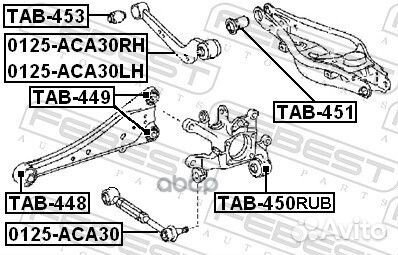 Сайлентблок цапфы toyota RAV4 05- задн