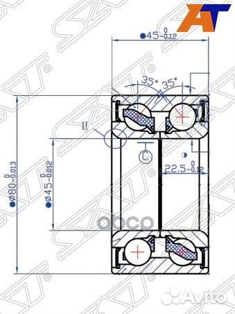 Подшипник перед ступицы/задней VW transporter 90