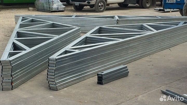 Изготовление односкатных металлических ферм