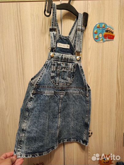 Пакет джинсовой одежды для девочек 128 р-р