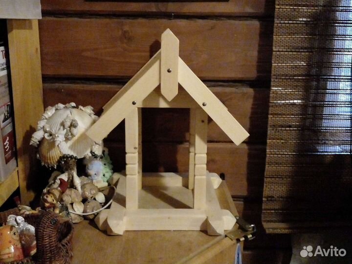 Кормушка для птиц 49 см высота, ручная работа