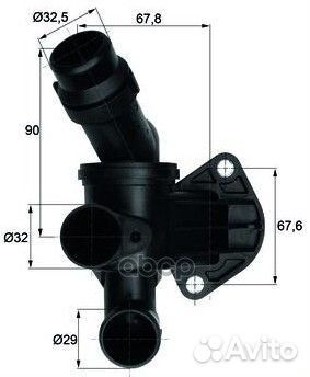 Термостат интегрированный TI 7 87 Mahle/Knecht