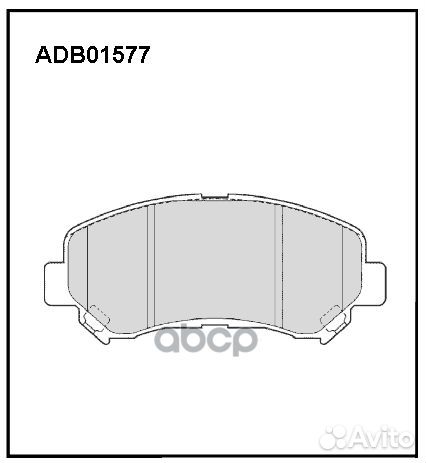 Колодки тормозные дисковые перед ADB01577 A
