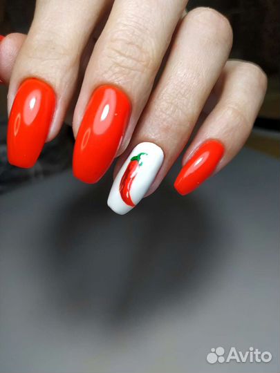 Наращивание ногтей на дому, покрытие гель-лак, ман