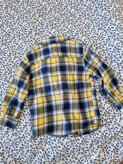 Рубашка на мальчика в клетку 86