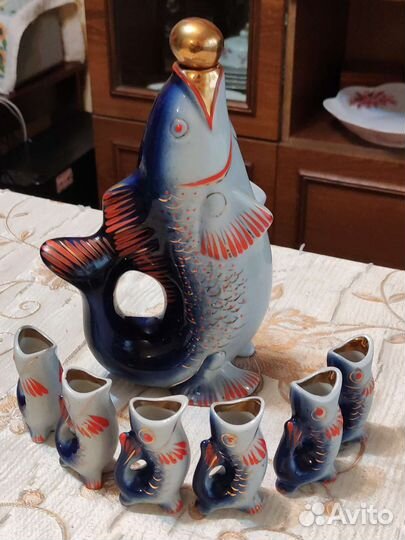 Коньячный набор СССР Винтаж (рыбки )