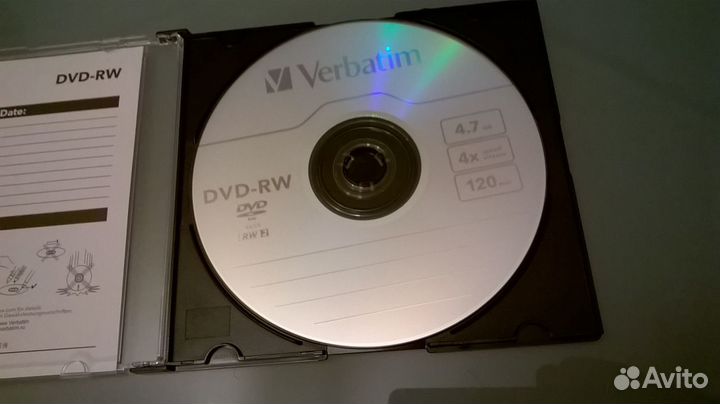 Оптический диск DVD-RW Verbatim 4.7гб 4x