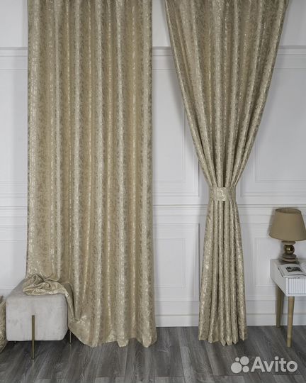 Шторы мрамор Версаль песочный